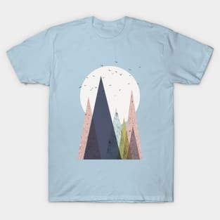 Mid-Century Scandinavian Mountains T-Shirt